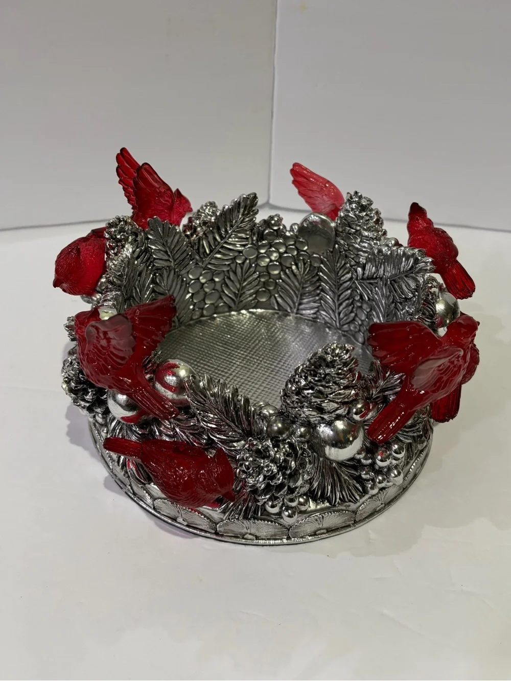 HomeWorx by Slatkin & Co. Cardinal Holiday Pedestal Candle Holder